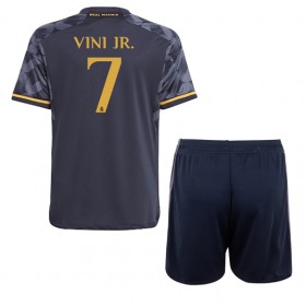Real Madrid Vinicius Junior #7 Borta Kläder Barn 2023-24 Kortärmad (+ Korta byxor)